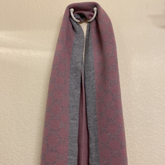 GUCCI reversible 100% wool scarf muffler 💯 authentic - Picture 10 of 12